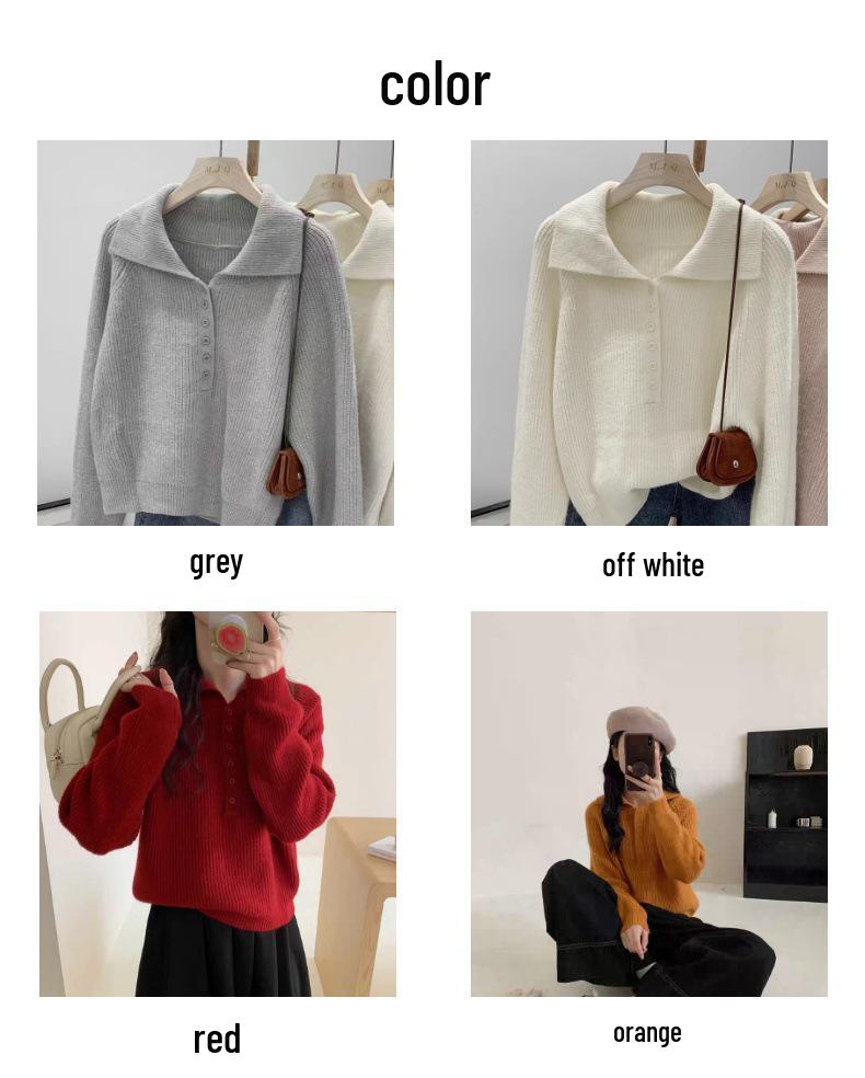 Women's 2026 Autumn/Winter Cozy Loose Knit Pullover Top