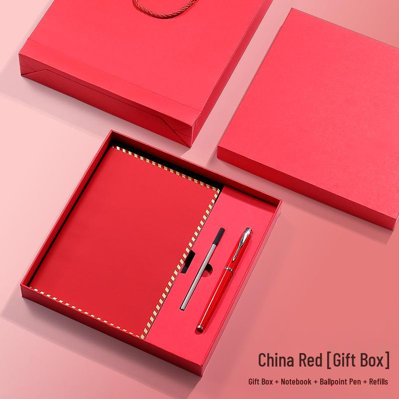 Customized A5 Leather Notebook Gift Set with Logo Engraving