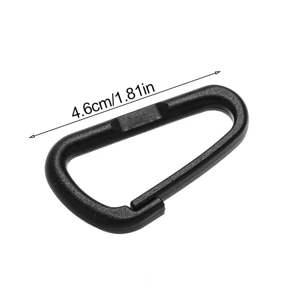 10/20pcs Black Climbing Camping Hiking Outdoor Keychain Water Bottle Hooks D Carabiner Snap Clip