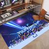 Custom Name Text Crystal Velvet Rug,Astro Bot Soft Plush Decorative Non Slip Floor Carpet