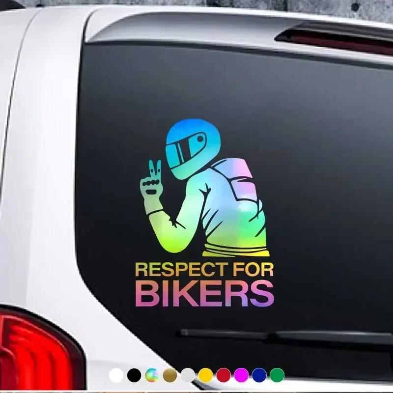 NEW 1pc 15x11CM Respect Biker Decor Sticker For On Car Motorcycle Vinyl 3D Stickers Motorcycle Vinyl 3D Stickers And Decals