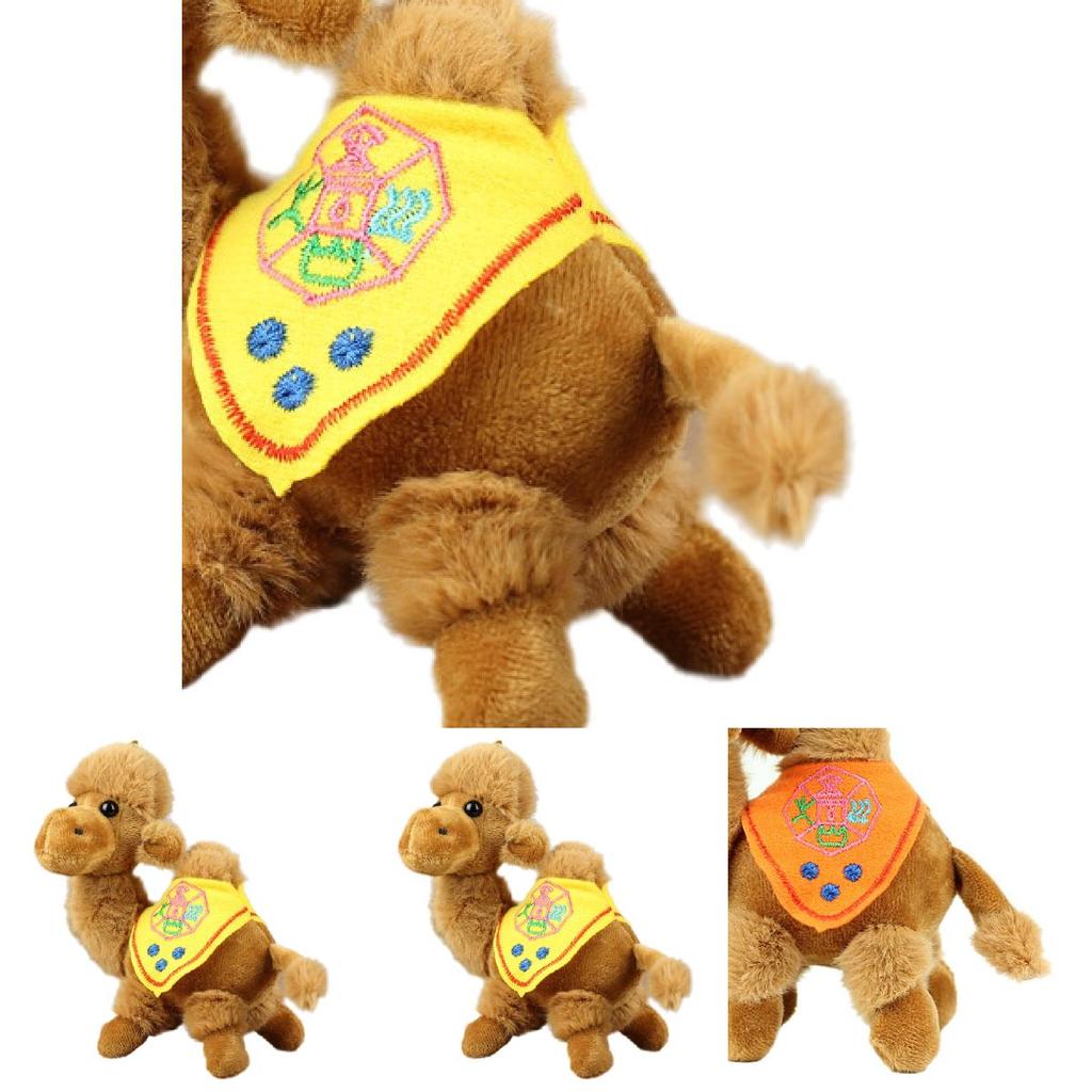 Adorable Desert Camel Plush Toy Soft Stuffed Animal Souvenir For Kids 15cm Pp Cotton