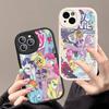 Cute M-My Cartoon P-Pony L-Little Phone Case For IPhone 16 15 14 11 12 13 Pro Max Plus Back Leather Shell