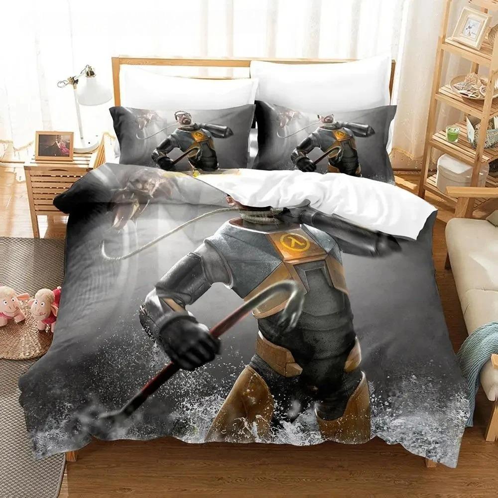 Game Half Life Bedding Set Single Twin Full Queen King Size Bed Set Adult Boys Bedroom Duvet cover Sets Anime