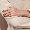Elegant Ruby Gemstone Ring for Women - Cool, Versatile Xiaohongshu Style