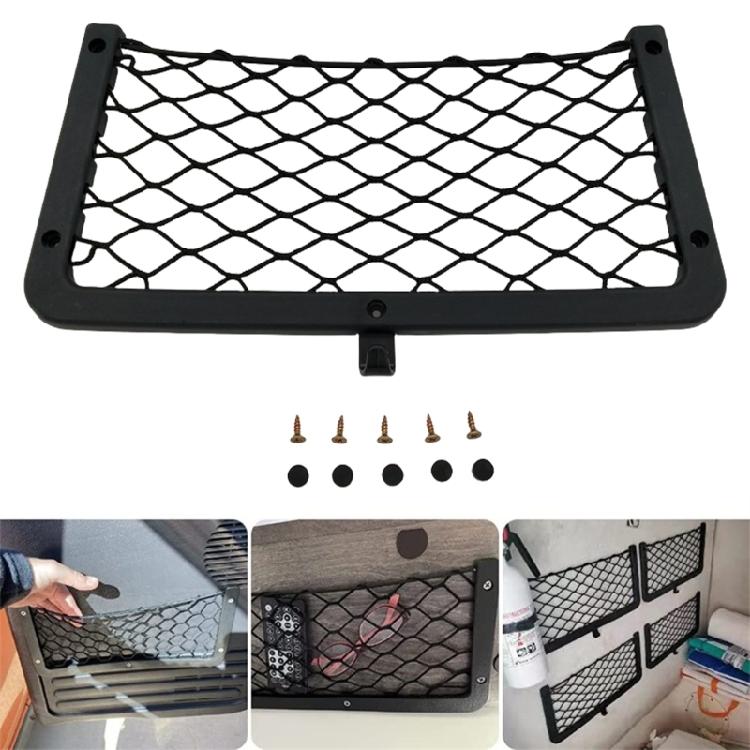 Oversized Car Accessories Organizers Soft Mesh Construction Storage Area Secures Trinkets Without Damaging Surfaces