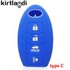 Silicone Remote Holder Keychian Car Key Case Cover For Infiniti Fx Ex Qx Ex25 Fx37 G37 Q70 Qx70 Qx80 Qx50 Qx56 M35H Key Cover