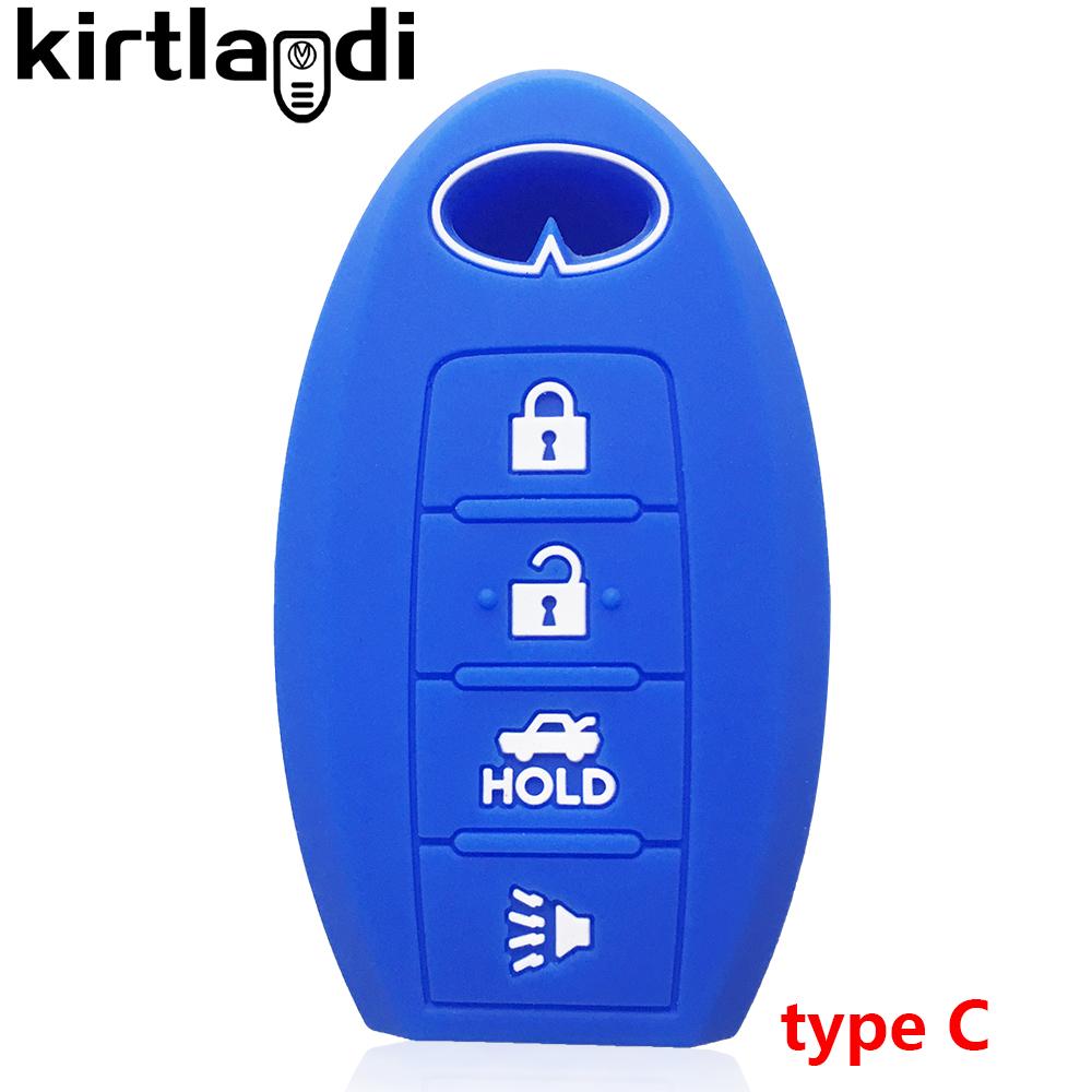 Silicone Remote Holder Keychian Car Key Case Cover For Infiniti Fx Ex Qx Ex25 Fx37 G37 Q70 Qx70 Qx80 Qx50 Qx56 M35H Key Cover