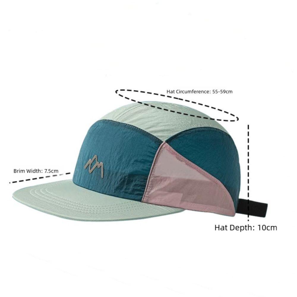Fashion 5-Panel Camping Hats Quick-Drying Adjustable Flat Brim Baseball Cap Thin Japanese Style Sunshade Cap Unisex