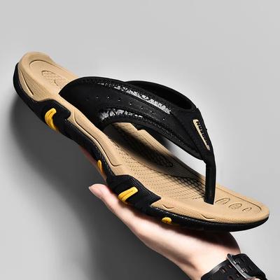 Ciabatte Estive da Uomo in Stile Britannico Scarpe Casual da Esterno da Spiaggia Traspiranti Leggere con Suola Morbida Pantofole Comode Antiscivolo
