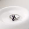 Luxurious and Fashionable Purple Color Zircon Inlaid Women's Ring, Suitable As A Jewelry Gift for Girlfriends on Valentine's Day