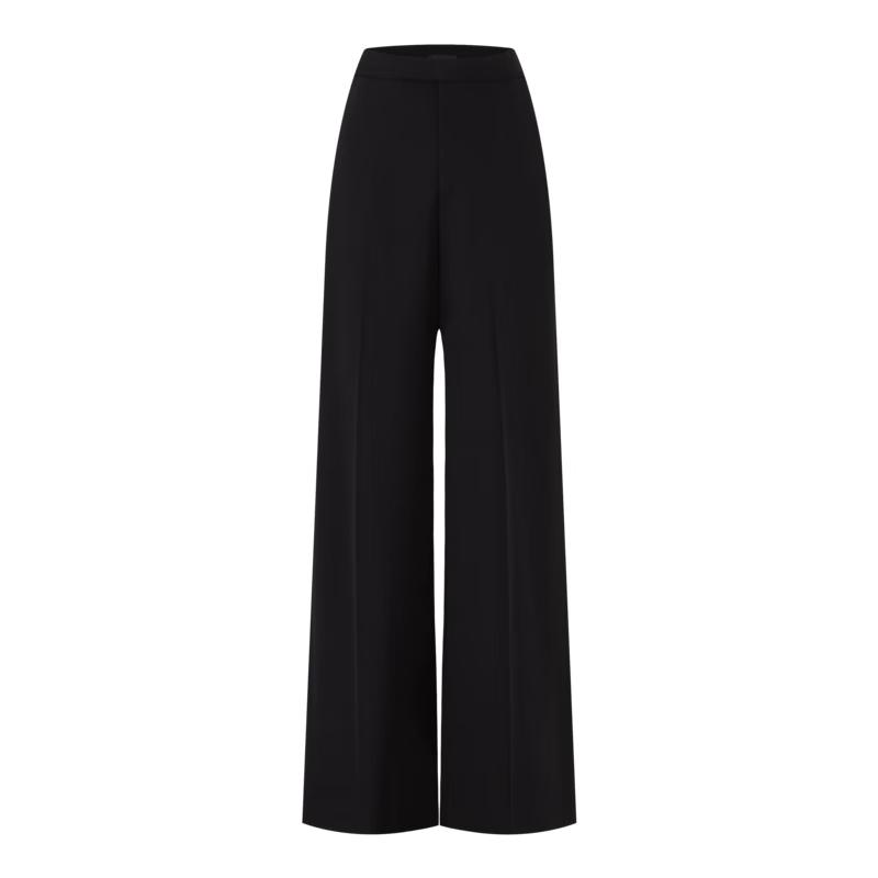 

PORTS Women s Black High-Waist Slim Straight Leg Wool Blend Pants XS / 2