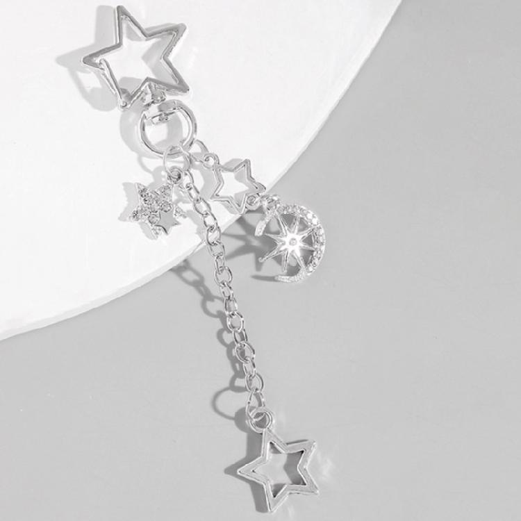 Stylish Keychain Multifunctional Metal Key Rings Devil Heart/Moon Star/Bowknot Keyring Pendant for Daily Use and Parties
