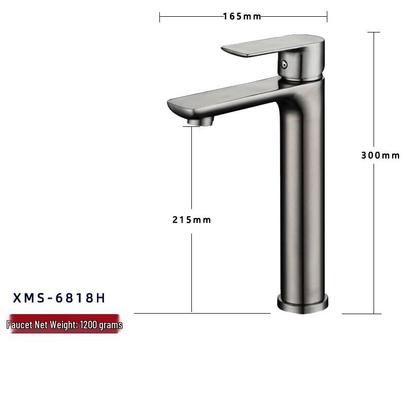 MDNG Gunmetal Grey Single Hole Basin Faucet