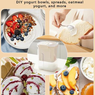 1100ml Tekrar Kullanılabilir Ev Tipi Yoğurt Filtresi Kapaklı Peynir Altı Suyu Ayırıcı Soya Sütü Peynir Çok Amaçlı Gıda Suyu Tahliye Süzgeci Ayırıcı