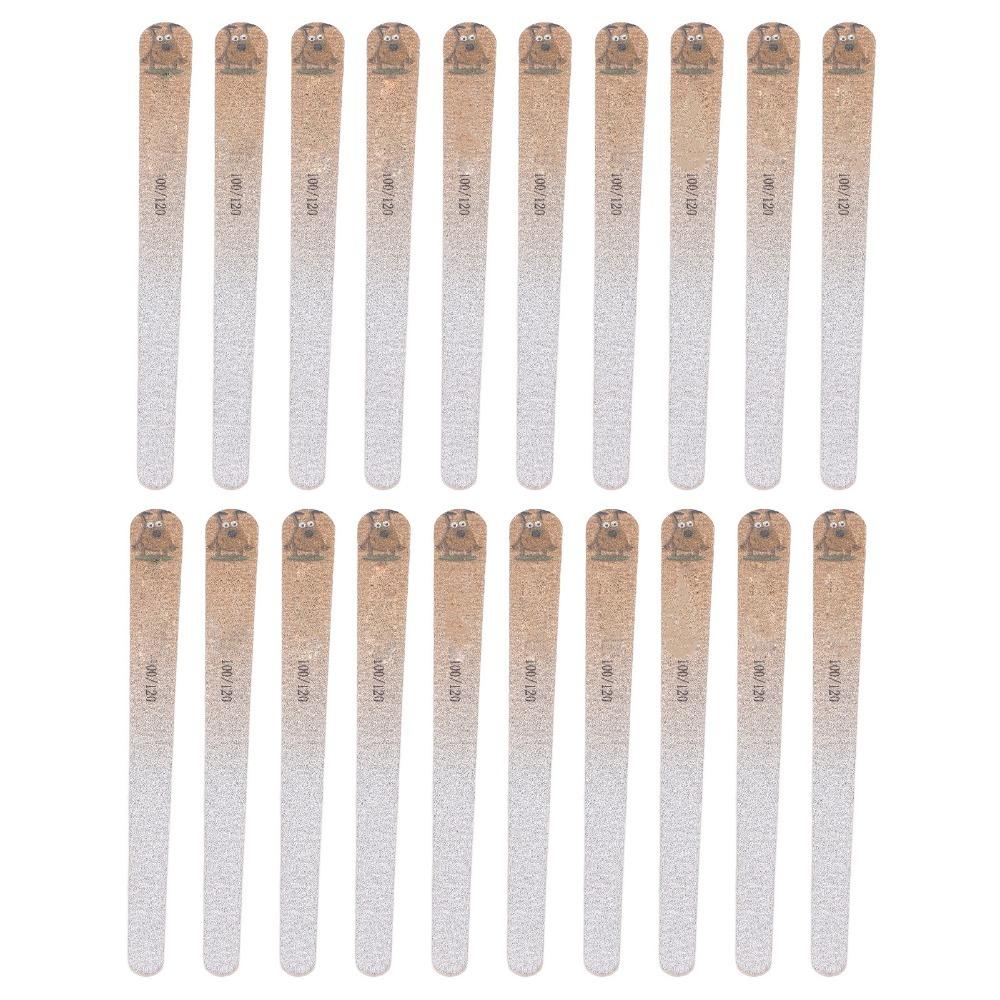 20pcs Bending Without Breaking Double Sided Washable Nail File  For Home Use