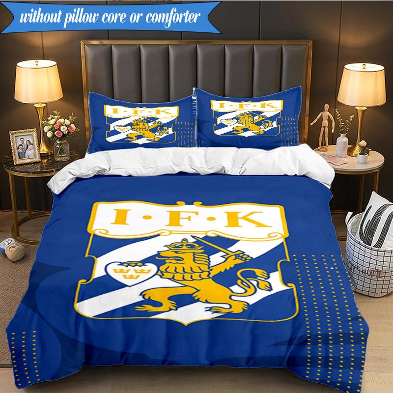 3PCS Ifk Lion Crest Emblem Bedding Set 2D Printing (Includes 1 Duvet Cover + 2 Pillowcases Coreless), Bedroom decor,Fan gift
