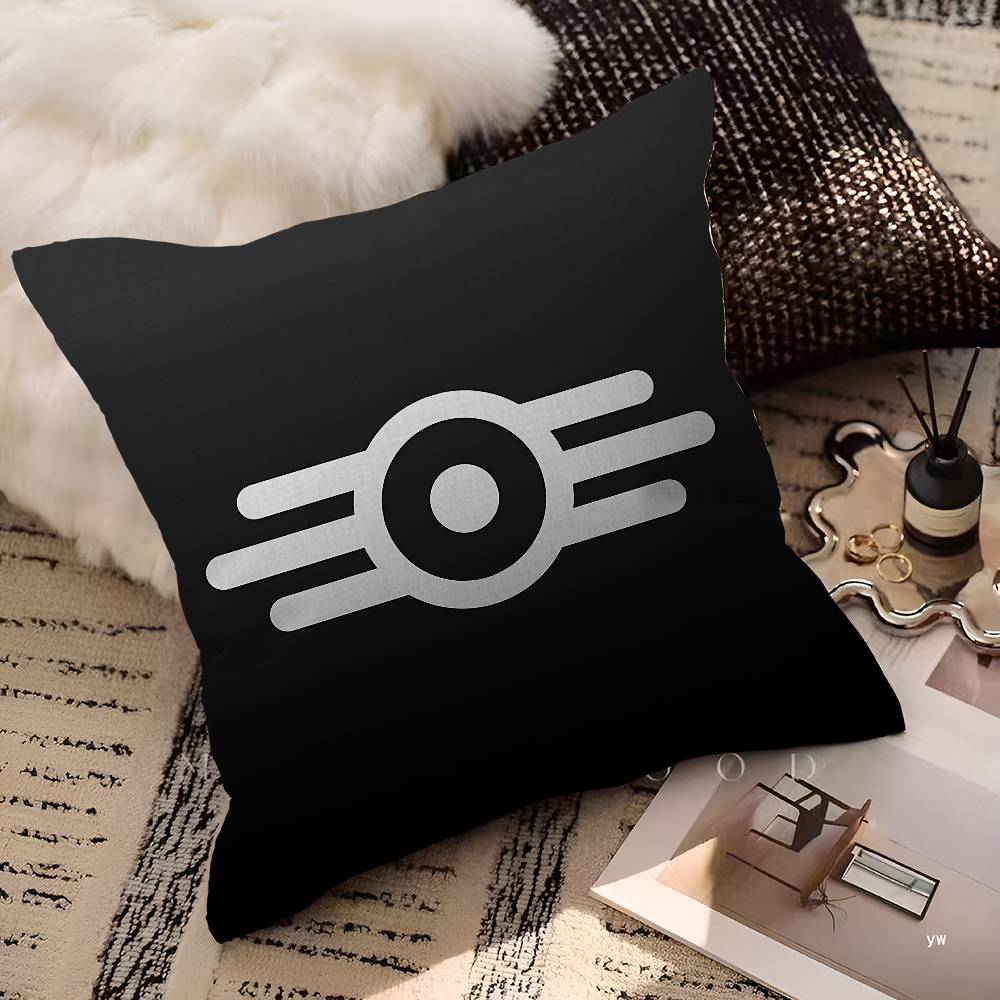 Игры V-Vault T-Tec Логотип Кленовый Дизайн Наволочка Счастливый Осенний Урожай Декор Праздничный Декорация Наволочка 12x12Inch