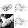 Elegante Spitzen-Maskerade-Maske mit Strass-Blumenakzenten für Damen-Halloween-Kostüm-Requisiten