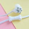 Wired Earbud High Fidelity Deep Bass Lightweight Cartoon Cat Paw 3.5mm Stereo Sports In-ear Earbud with Microphone for Doing Sports