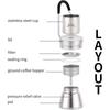 Camping Moka Pot Espresso Maker Coffee Distiller Maker Stainless Steel Moka Pot Coffee Maker for Outdoor Camping Accessories