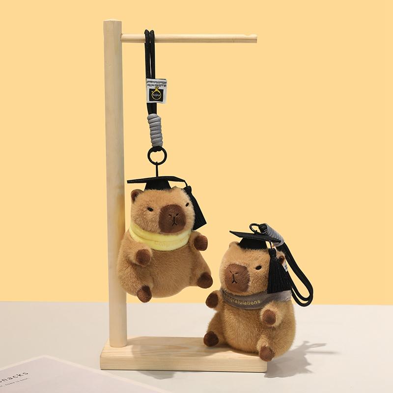 Capybara Pendant 15Cm Capybara Stuffed Doll Keychain Backpack Pendant Graduation Gifts Kids Dolls Creative Birthday Gifts