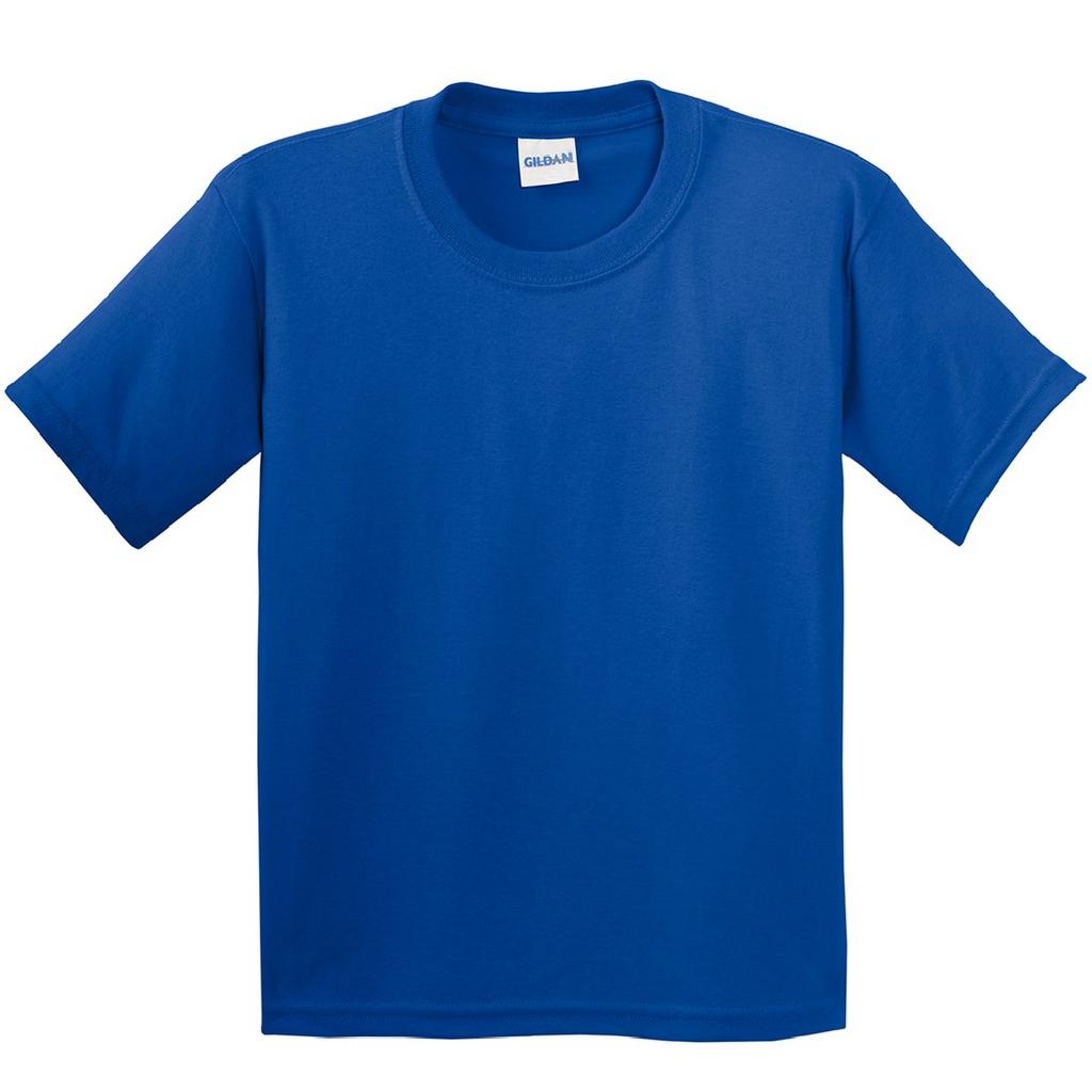 Gildan T-Shirt Uomo Ultra Cotton – Azzurro/Nero, Taglia S, 100% Cotone, Colletto Senza Cuciture, Prelavato, Per Stampa E Uso Quotidiano