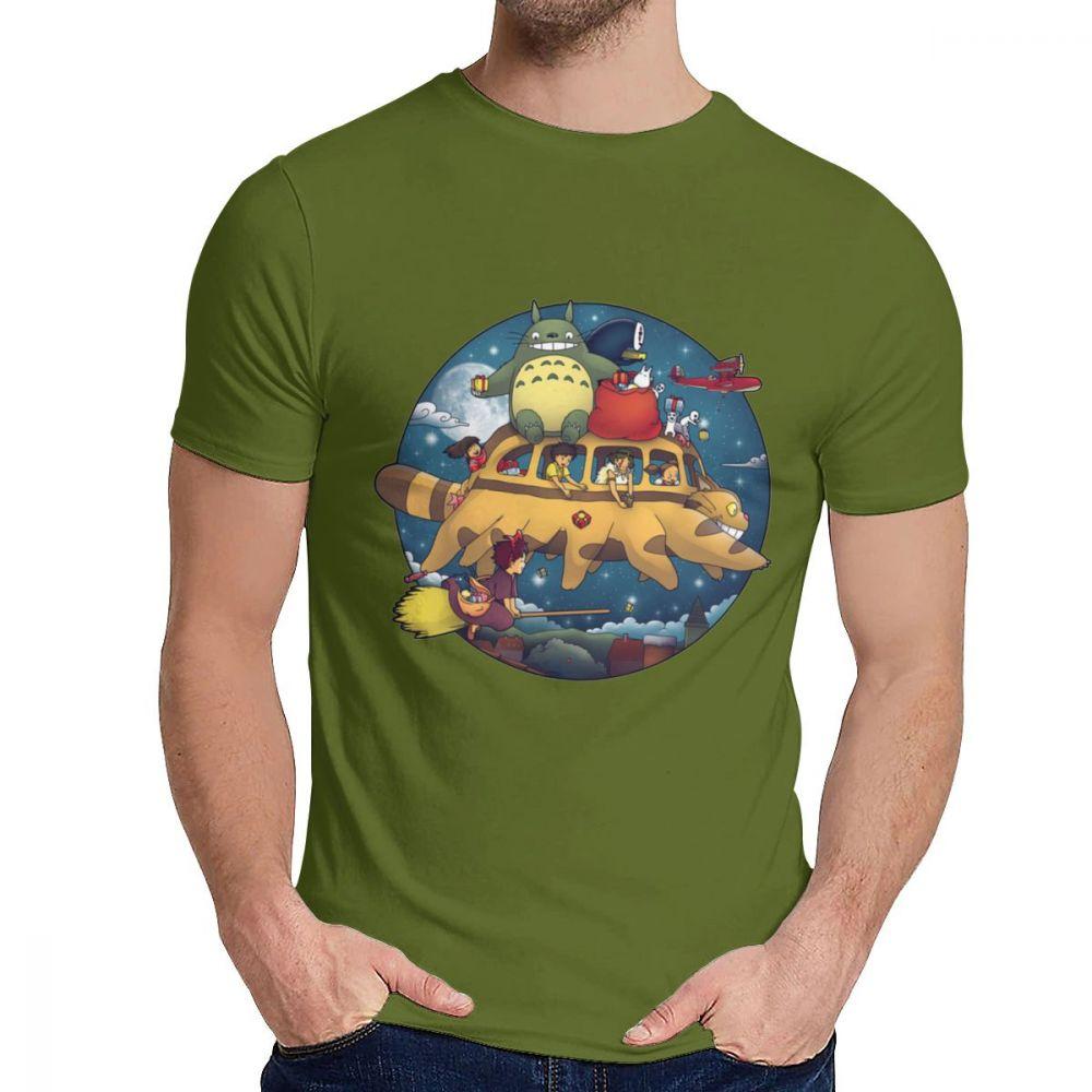 Boy Tee Shirt Hayao Miyazaki Spirited Away My Neighbor Totoro Bus Great Casual Man S O