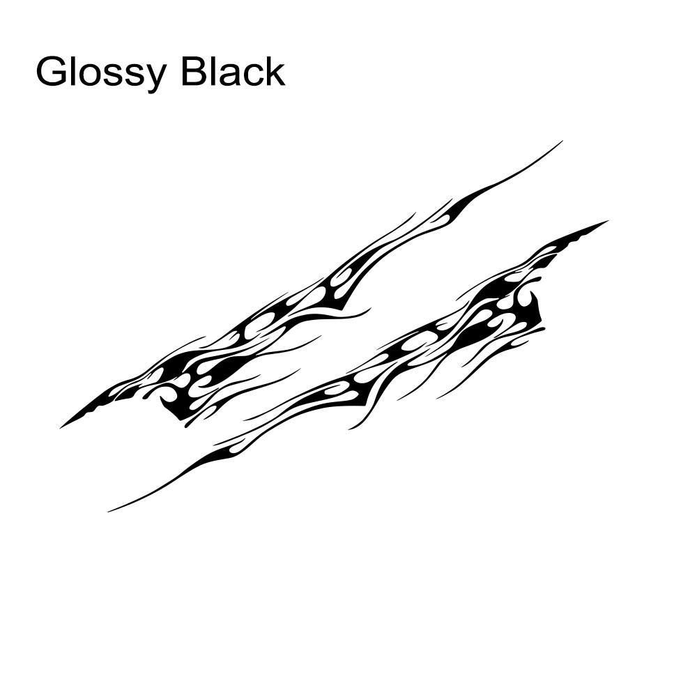 2PCS Flame Graphic Car Body Side Stickers Racing Sports Stripes Vinyl Decals Self-adhesive Auto Decorative Stickers Accessories