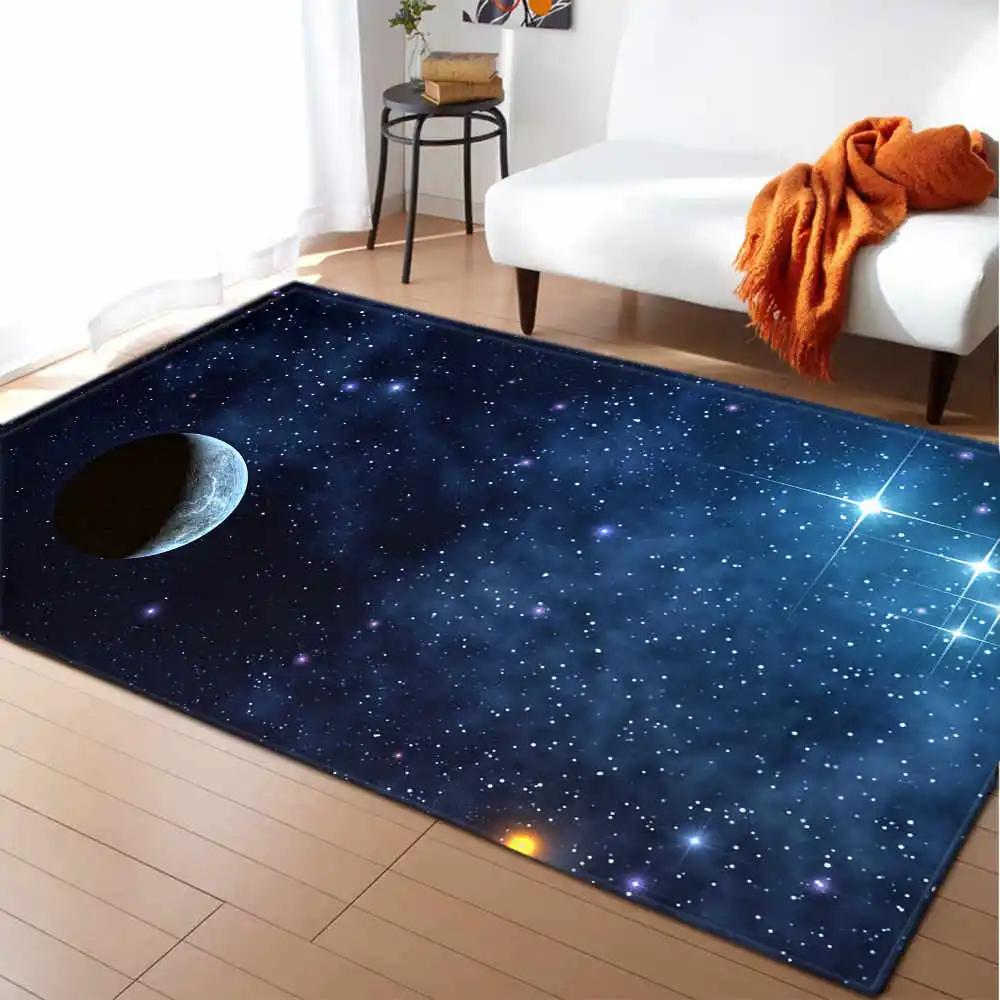 Space Universe Planet Carpet 3D Printed Floor Mats Carpet Living Room Kitchen Entrance Door Mat Anti-slip Rug Area Hallway Mats