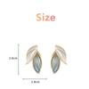 Ohrringe mit neuen Blättern im koreanischen Stil für Damen, einfache Modeohrringe