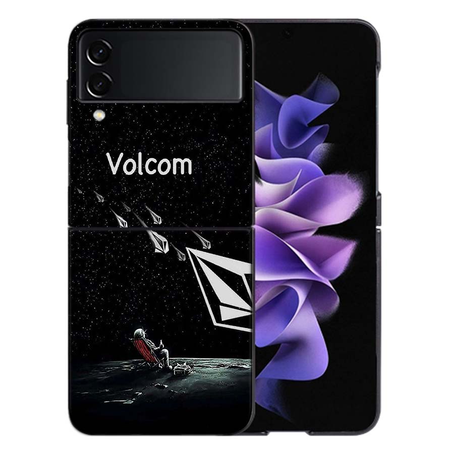 Volcom Logo Phone Case For Samsung Z Flip 6 7 5G Galaxy Z Flip 5 4 3 5G Cases Shockproof Hard Cover TPU