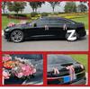 Complete Wedding Car Decoration Set: Front Flower Main Car and Lead Car Arrangement