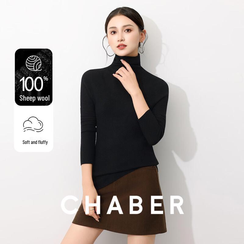 Chaber Women s Slim-Fit 100% Wool Turtleneck Baselayer S
