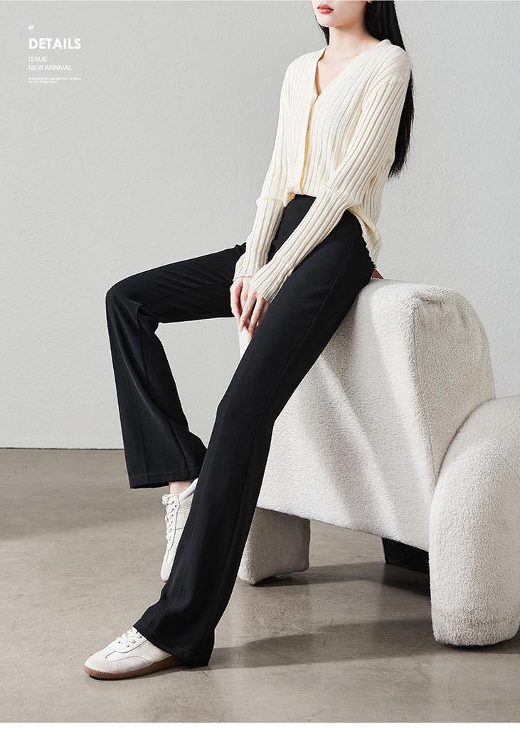 Collar Design Sense Flared Pants for Women In 2026 Spring Fashion, Versatile and Slimming Casual Pants