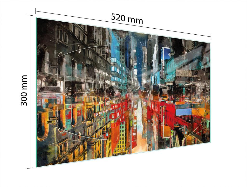 SZKLANA DESKA DO KROJENIA 52x30 MIASTO