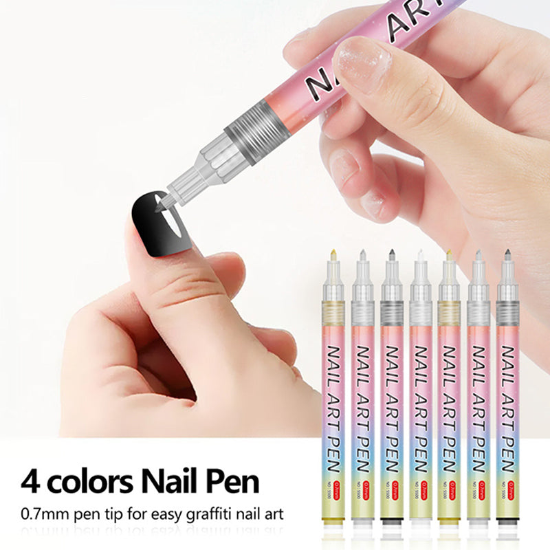 12-Color Professional Nail Art Pen Set DIY Nail Art Pens Line Drawing and Detailing Tools for Manicure Nail Designs