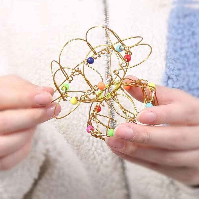 Magischer Flow Ring Fidget Spielzeug Magische Blumenkorb Design Flexibles Rotierendes Finger Spielzeug Stressabbau Entspannend Kreatives Spielzeug