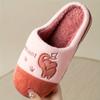 Women's Winter Plush Slip-On Slippers with Elephant Cartoon DesignCozy Indoor House Shoes for Cold Weather