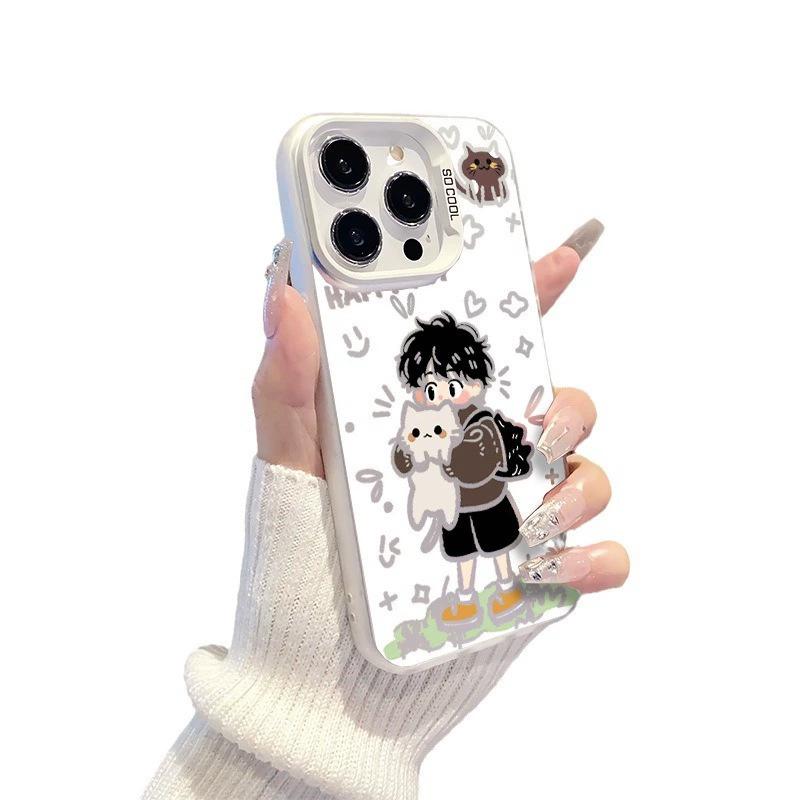 Applicable To Apple 11/11promax Mobile Phone Case Huawei Couple iPhone11 Summer Xiaomi 11 Holding Cat Girl