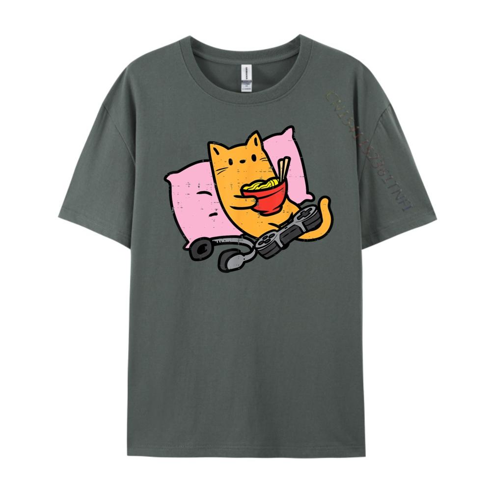 Gamer Cat Ramen Kawaii Gaming Japanese Women Men 3d Printed T Shirts DURABLE Cheap Chinese Style