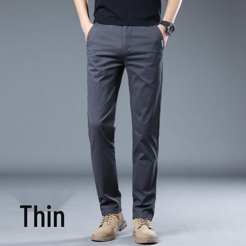 Herren High-End Elastische Baumwollhose - 2025 Frühling/Herbst Atmungsaktiv Business Casual Gerader Schnitt