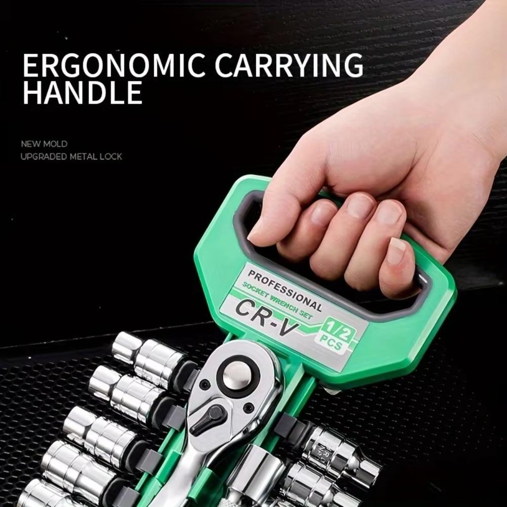 1/4 Socket Wrench Set Short Long Sleeve Spanner New Ratchet Wrench Kit  Wrench