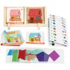 Wooden Toy Building Blocks For Children With Geometric Design And Brain Development