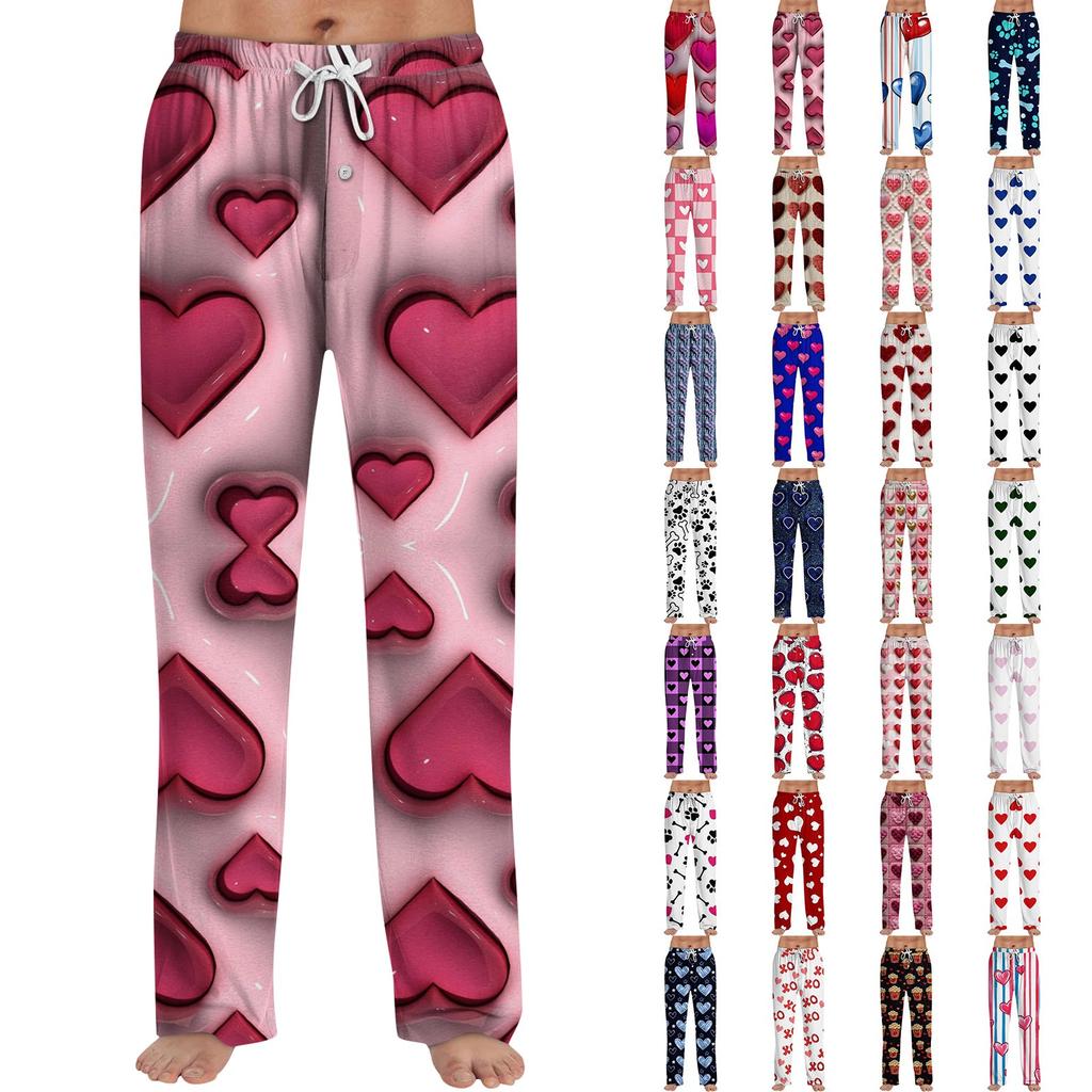 Men's Drawstring Pants Casual Pants Pajama Pants Cute Print House Pants