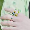 BONBEAU Sentimental pastel peanut beads ring