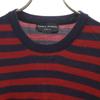 Sonia Rykiel made in Italy Border Pattern Long sleeve knit Red sweater Men's Used
