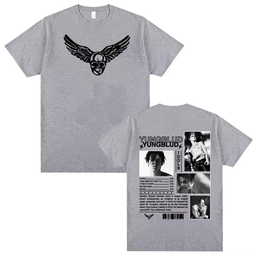 Singer Yungblud IDOLS Album Tour 2025 Cover TShirts Men Women Fashion Harajuk Hip Hop T Shirt Casual Hot Sale T-shirt Streetwear