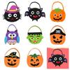 Storage Bucket Halloween Bag Trick Or Treat Gift Basket Portable Halloween Candy Bag  Tote Bag