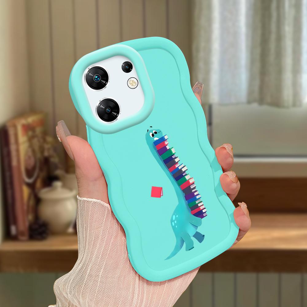 Big Wave Edge Weiches Silikonmaterial Macaron-Telefongehäuse Stoßfestes Schutzgummigehäuse für OPPO Reno Realme Infinix Tecno